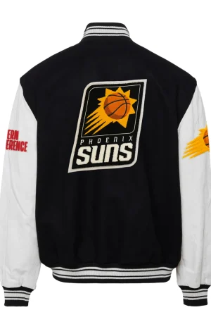 Jeff Hamilton Phoenix Suns Wool & Leather Black/white Varsity Jacket