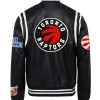 Toronto Raptors Vegan Black & white Leather Jacket