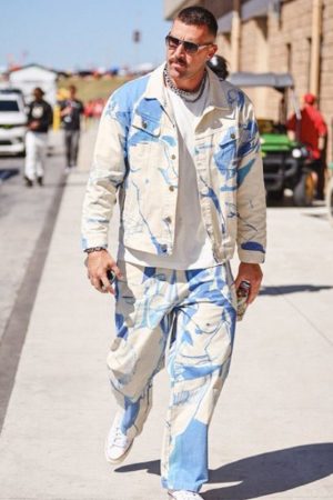 Travis Kelce Denim Suit