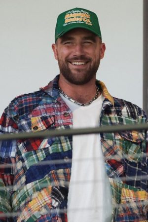 Travis Kelce Plaid Stitchwork Jacket