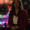 Under The Christmas Sky 2023 Jessica Parker Kennedy Maroon Blazer