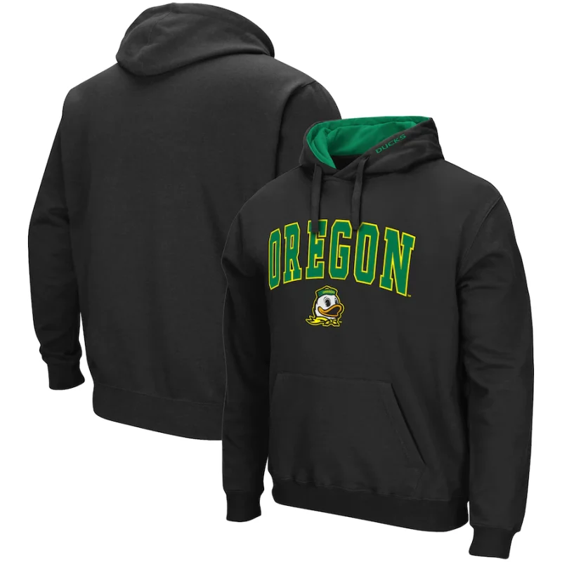 Colosseum Black Oregon Ducks Arch & Logo 3.0 Hoodie