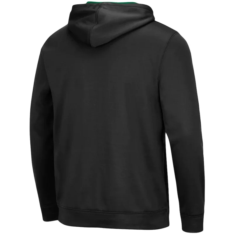 Colosseum Black Oregon Ducks Slash Stack 2.0 Hoodie