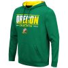 Colosseum Green Oregon Ducks Slash Stack 2.0 Hoodie