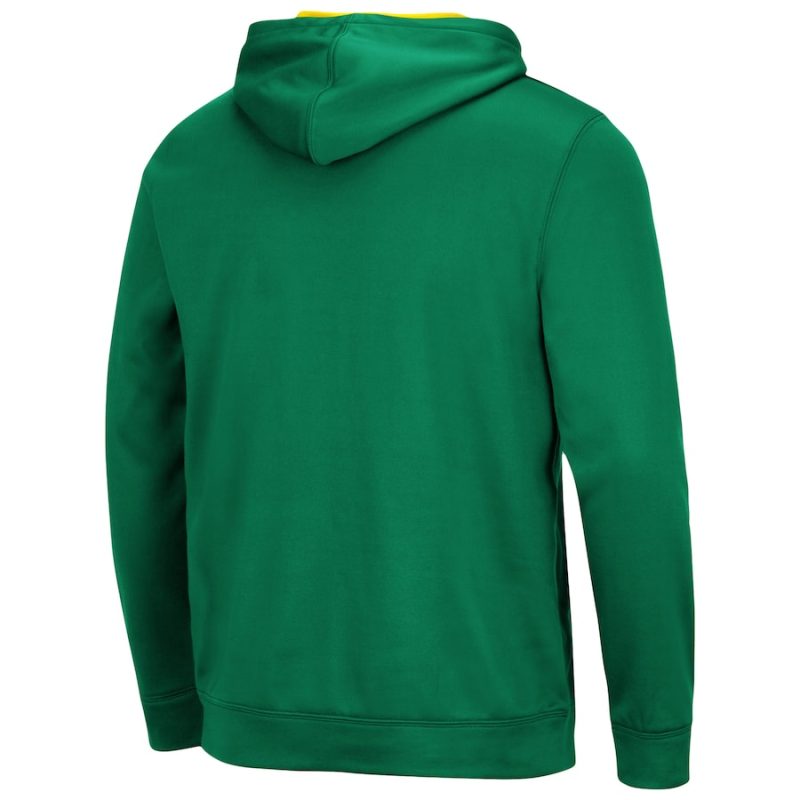 Colosseum Green Oregon Ducks Slash Stack 2.0 Hoodie