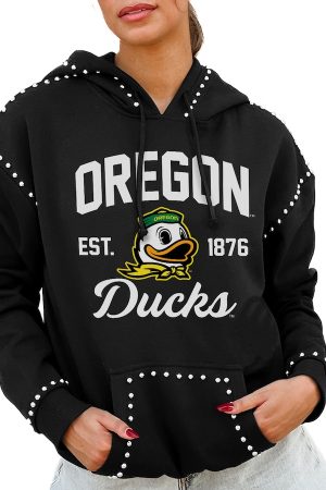 Gameday Couture Black Oregon Ducks Studded Hoodie