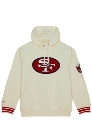 San Francisco 49ers Cream Chainstitch Pullover Hoodie