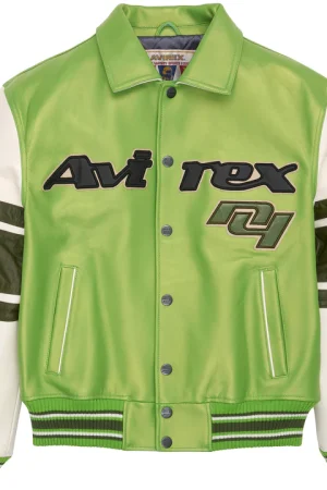 Avirex Stars and Stripe Leather Varsity Jacket