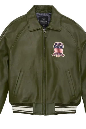 Avirex Limited Edition Leather Bomber Icon Jacket
