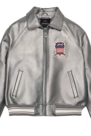 Avirex Limited Edition Pewter Metallic Icon Jacket
