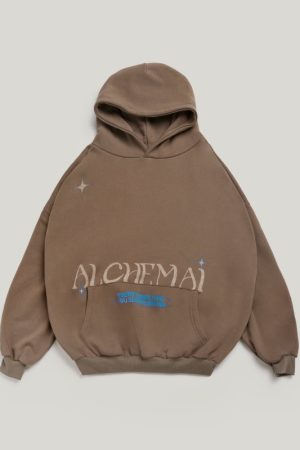 Alchemai Brown Pullover Hoodie