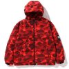 Lil Durk Smurk Carter Bape Red Color Camo Puffer Jacket