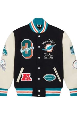 OVO x NFL Miami Dolphins Varsity Jacket