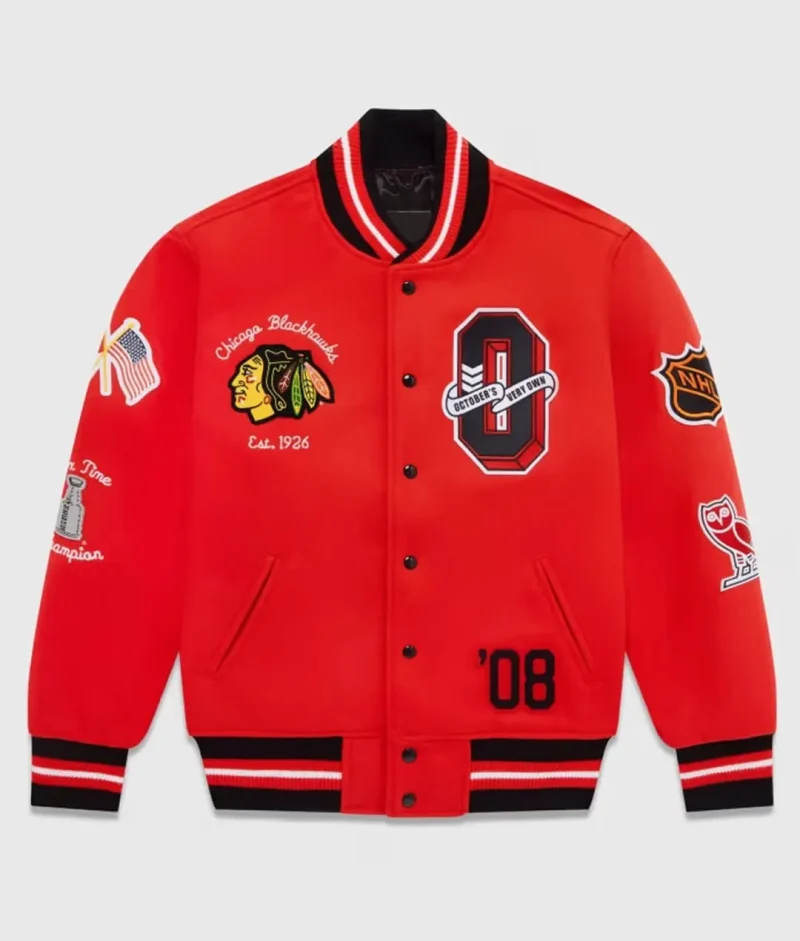 OVO Chicago Blackhawks Varsity Jacket