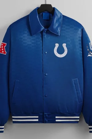 Entice Indianapolis Colts Blue Bomber Jacket