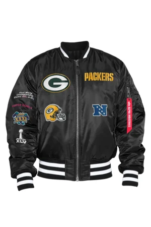Green Bay Packers X Alpha X New Era MA-1 Bomber Jacket