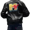 MTV Black Bomber Satin Jacket