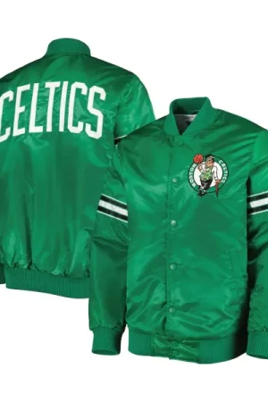 Pick & Roll Boston Celtics Kelly Green Varsity Jacket