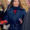 Christmas In Notting Hill 2023 Sarah Ramos Textured Leather Coat