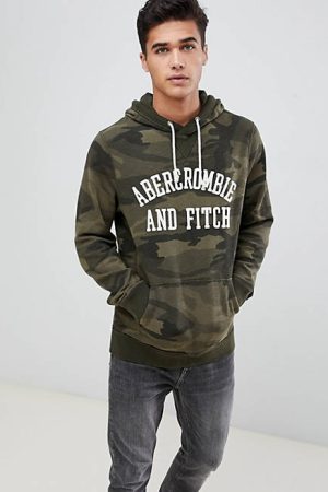 Abercrombie & Fitch Icon Logo Camo Print Hoodie