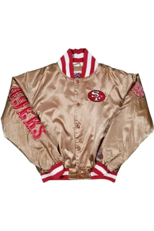 49ers Legends Gold Varsity Satin Jacket