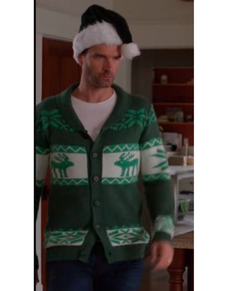A World Record Christmas 2023 Lucas Bryant Green Sweater