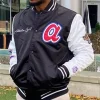 Atlanta Braves Satin White and Black Jacket