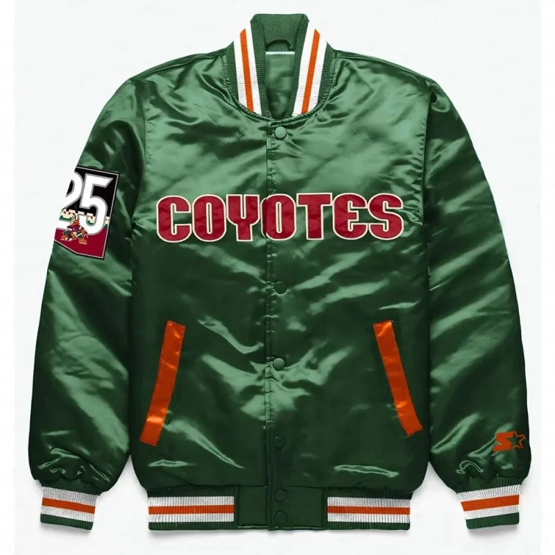 Arizona Coyotes Exclusive Green Satin Jacket