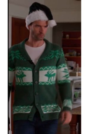 A World Record Christmas 2023 Lucas Bryant Green Sweater