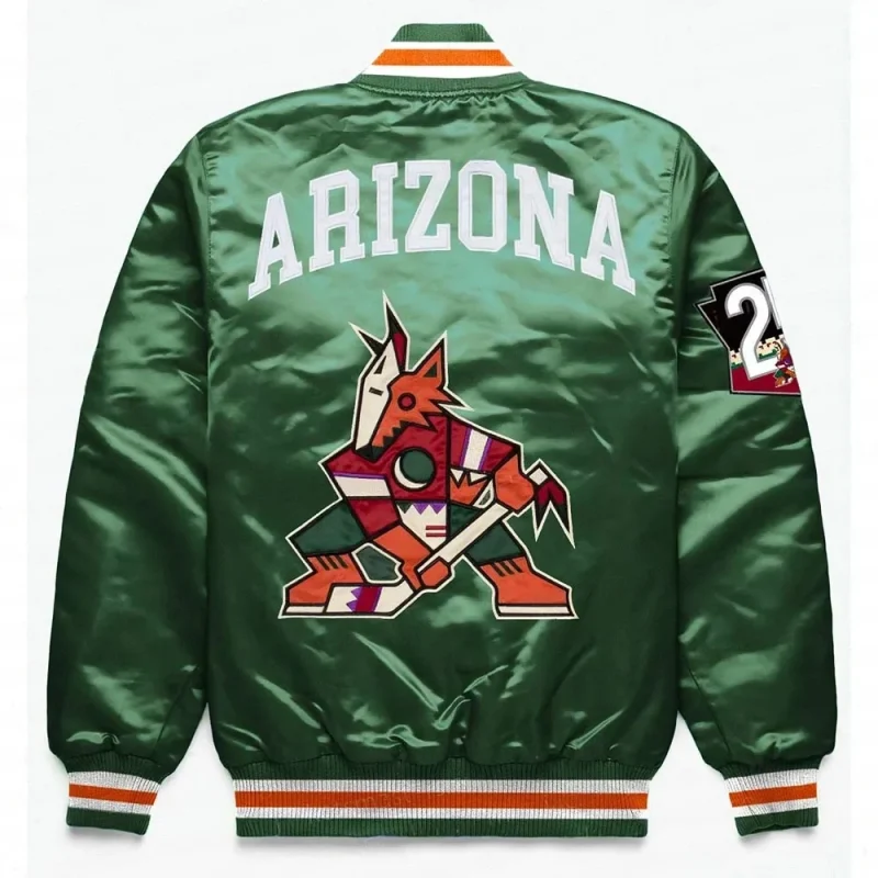 Arizona Coyotes Exclusive Green Satin Jacket