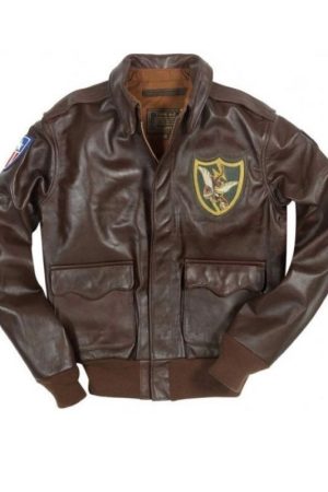 Mens Flying Tigers A-2 Fighter Group Leather Jacket