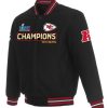 Chiefs Super Bowl Lvii Champions Full-zip Black Jacket
