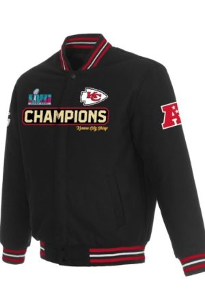 Chiefs Super Bowl Lvii Champions Full-zip Black Jacket