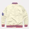 Circus Font Kansas Jayhawks Cream Satin Jacket