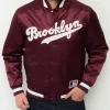 Brooklyn Dodgers Maroon Satin Jacket