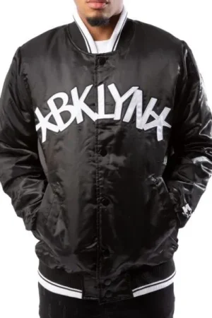 Brooklyn Nets Full-Snap Black Jacket