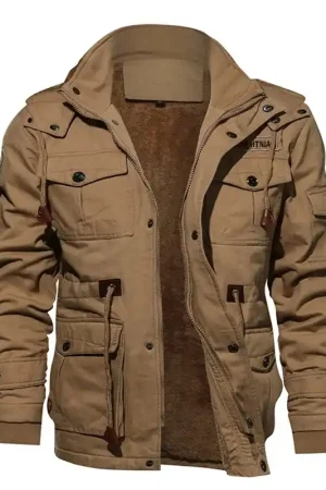 Casual Hooded Military Cargo Jacket