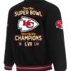 Chiefs Super Bowl Lvii Champions Full-zip Black Jacket