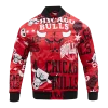 Chicago Bulls Aop Red Satin Jacket