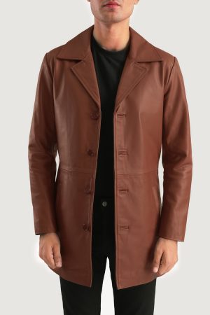 Classmith Brown Leather Coat