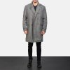 Claud Grey Wool Double Breasted Coat