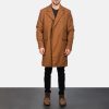Claud Khaki Wool Double Breasted Coat