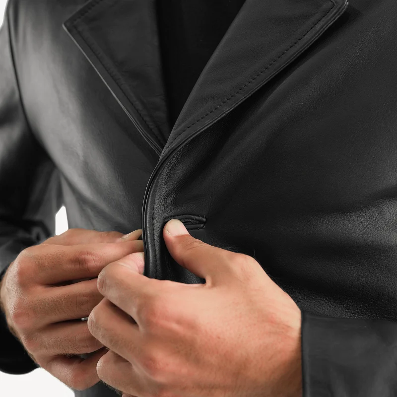 Classmith Black Leather Coat
