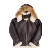 B-3 Hooded Sheepskin Bomber Jacket