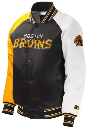 Boston Bruins Letterman Satin Jacket