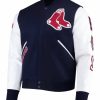 Boston Red Sox Navy Blue and White Varsity Jacket