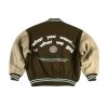 Brown Varsity Bomber Jacket