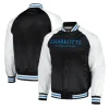 Charlotte FC Black and White Satin Jacket