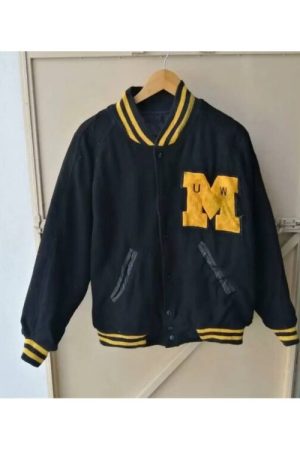 Jeff Hamilton Dallas Mavericks Black Varsity Jacket