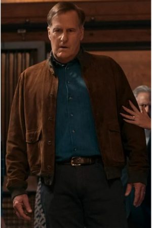 A Man In Full 2024 Jeff Daniels Brown Suede Jacket
